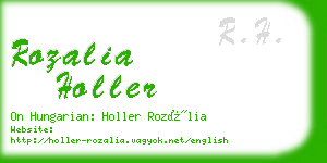 rozalia holler business card